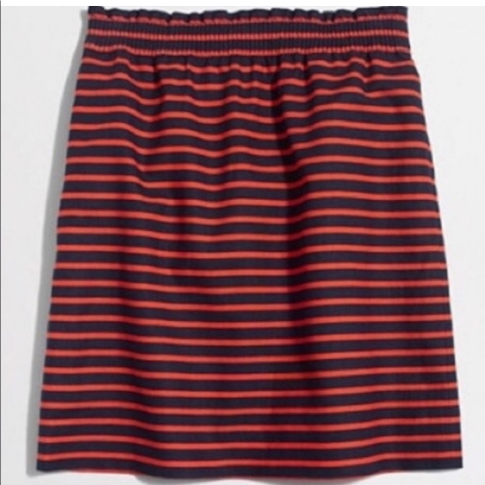 JCrew Mini Striped Sidewalk Skirt with Elastic Waist